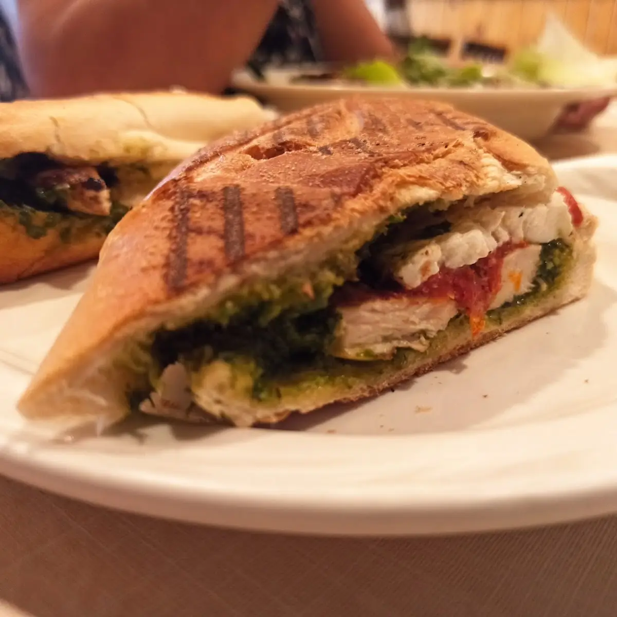Grilled Chicken Pesto Panini Lunch