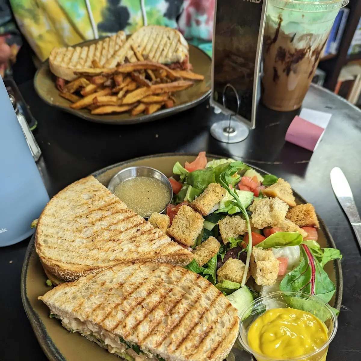 Chipotle Chicken Panini with a Side Salad