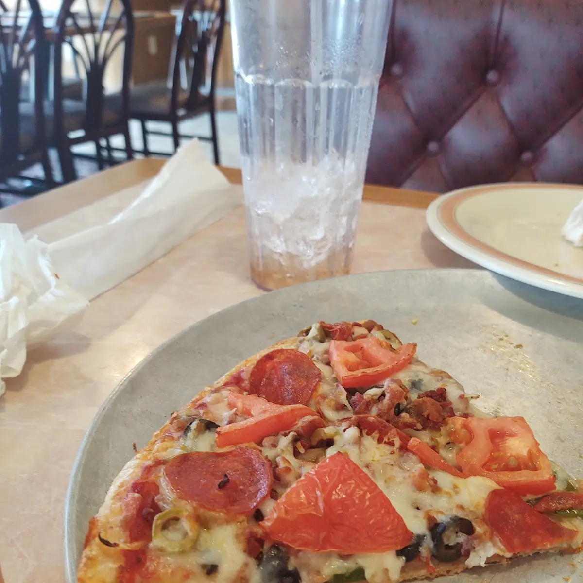 Veggie with Bacon and Pepperoni Pizza