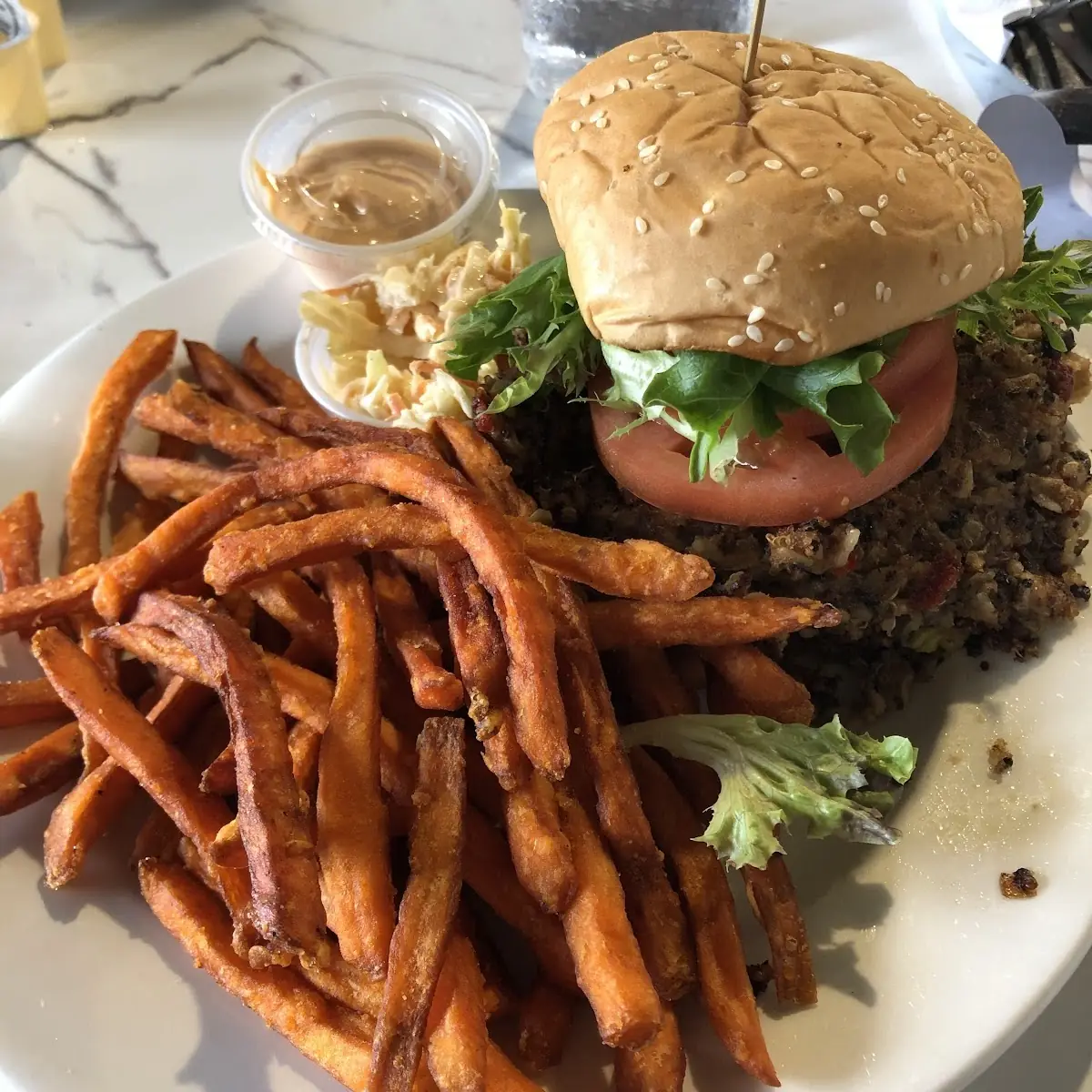 Healthy Quinoa & Black Bean Burger Combo