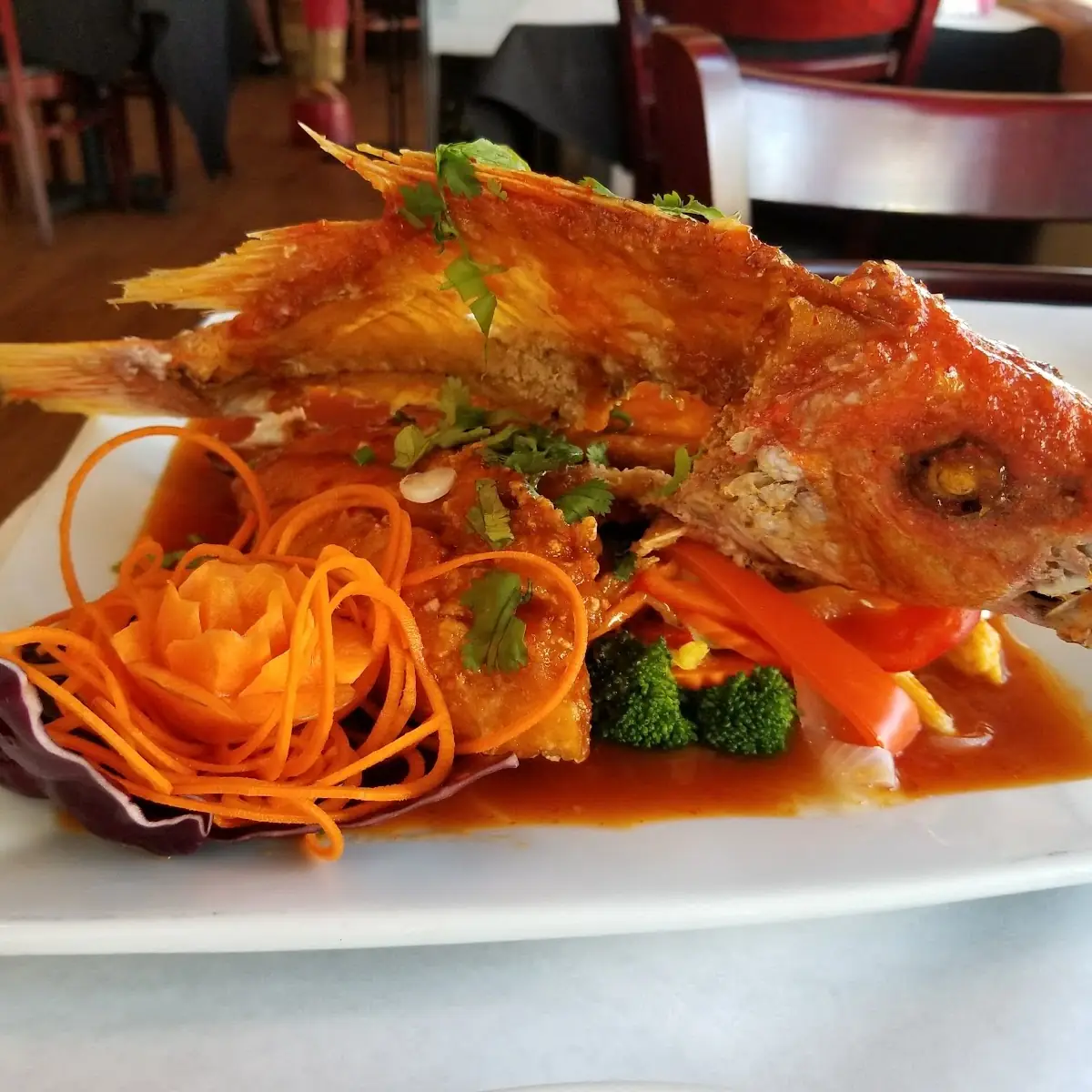 Red Snapper w Three Flavor Wild Sauce