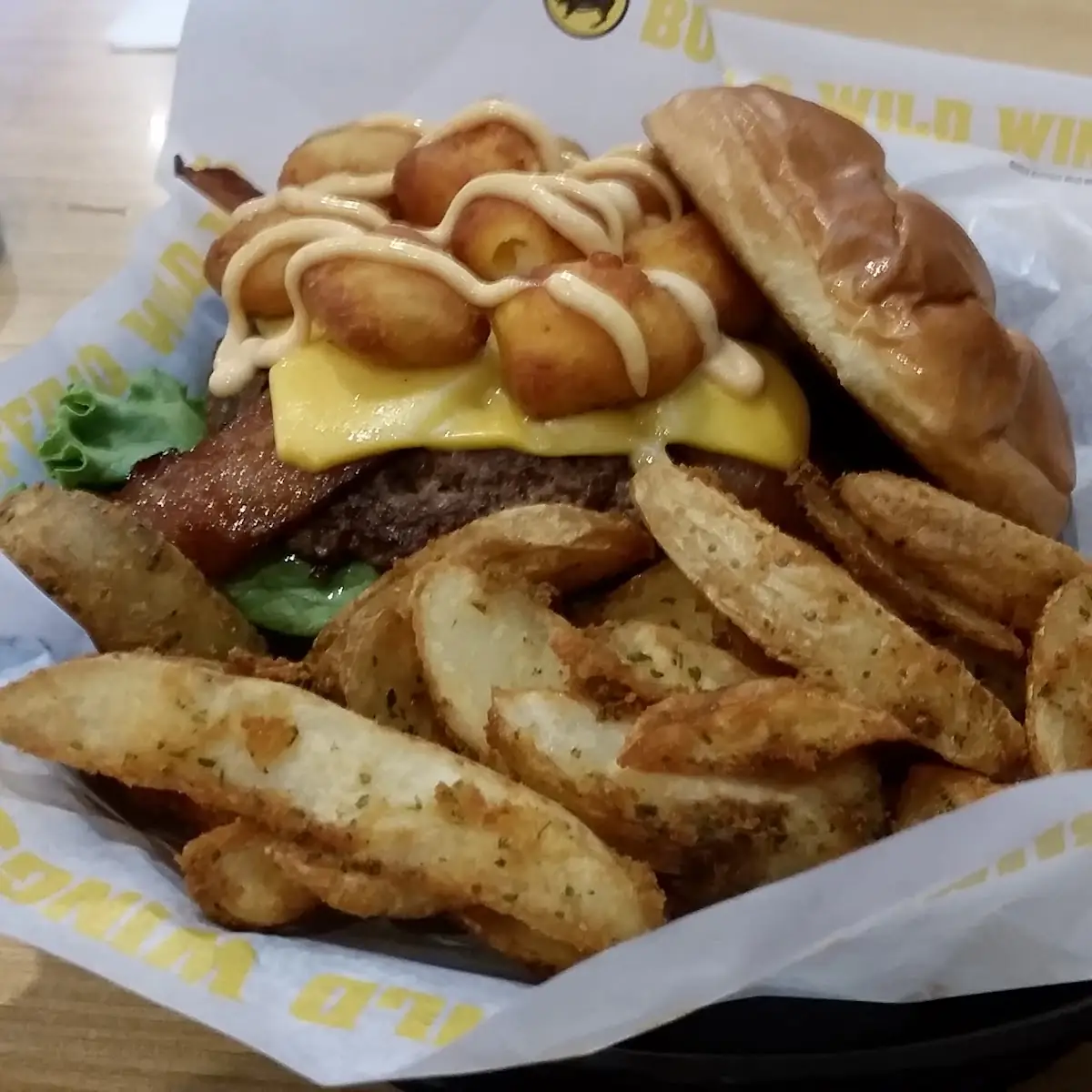 Cheese Curd Bacon Burger