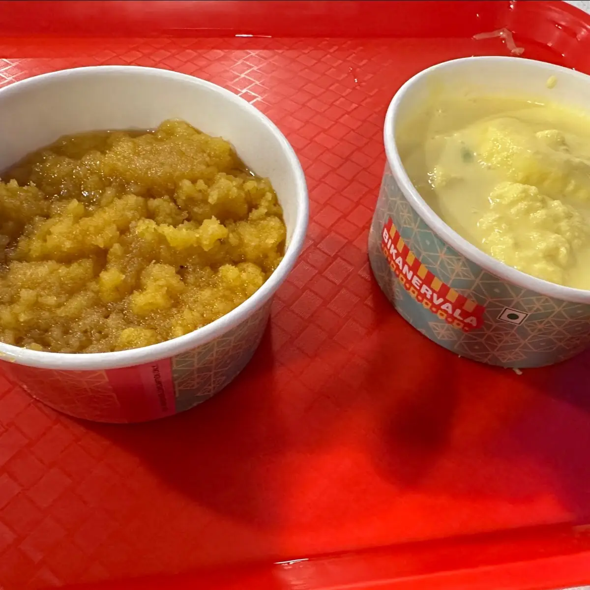 Moong Dal Halwa and Rasmalai