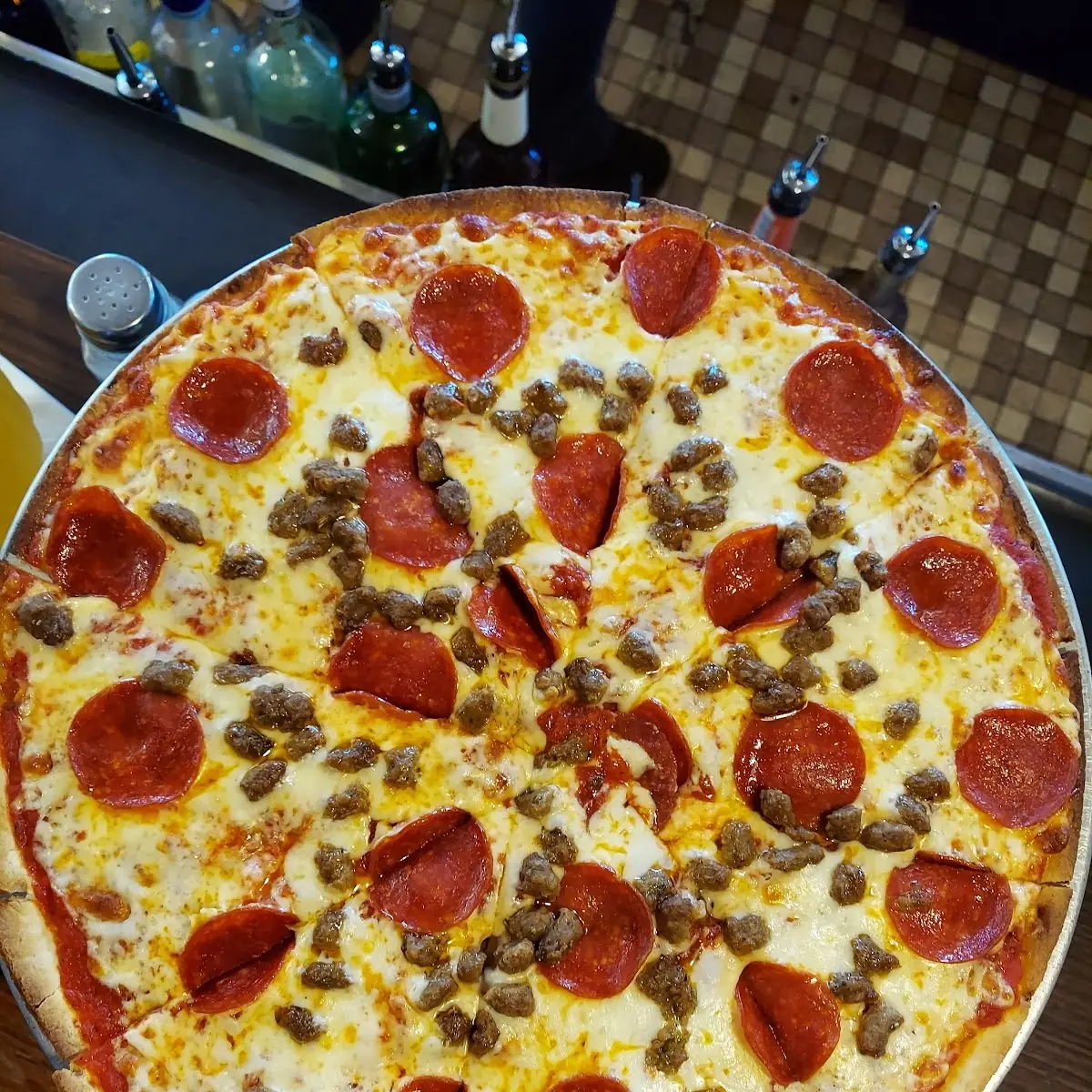 Pepperoni and Sausage Pizza