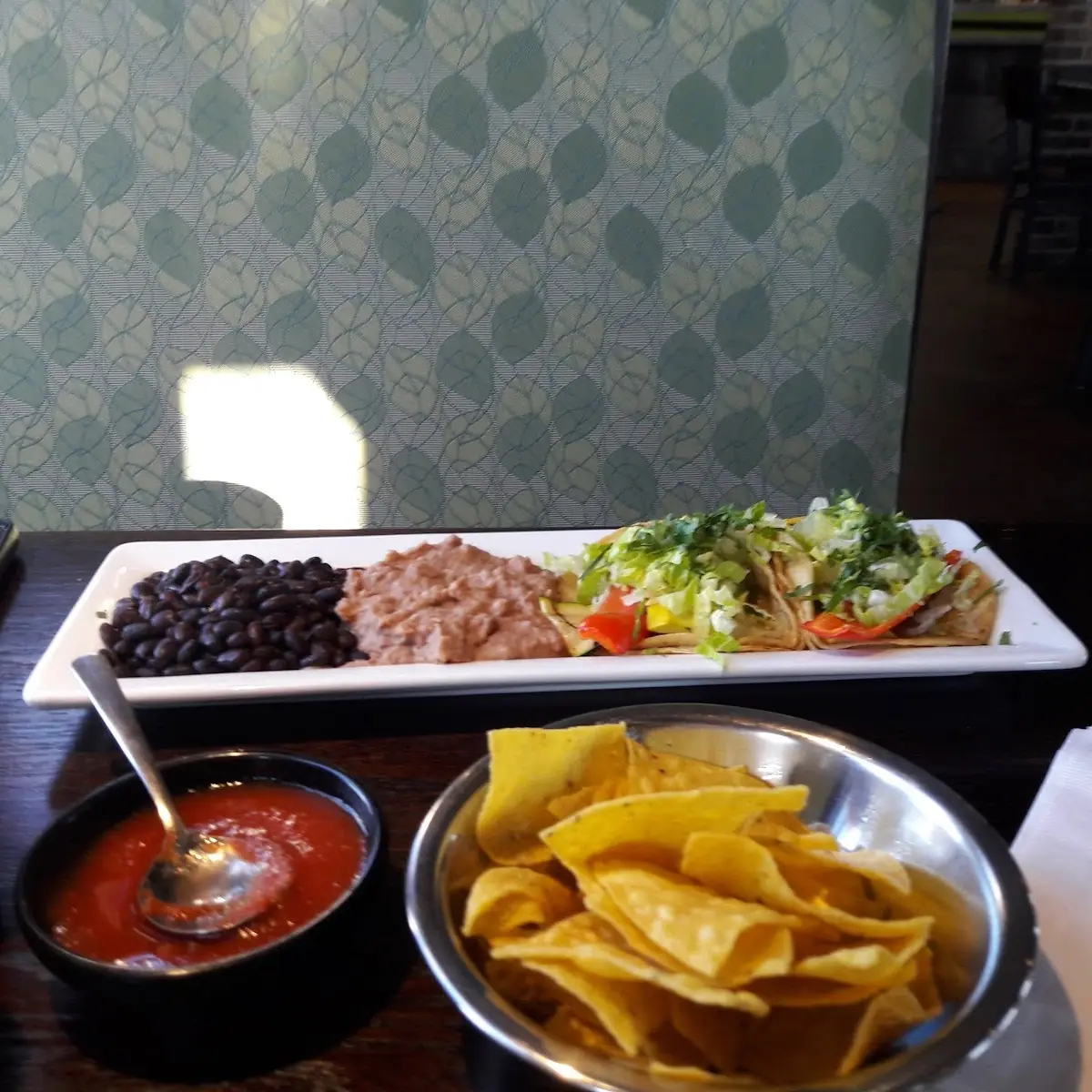 Carne Asada Taco and Beans