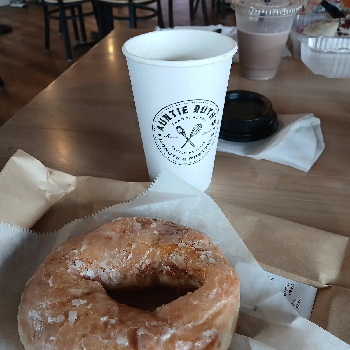 Glazed Donut and Coffee
