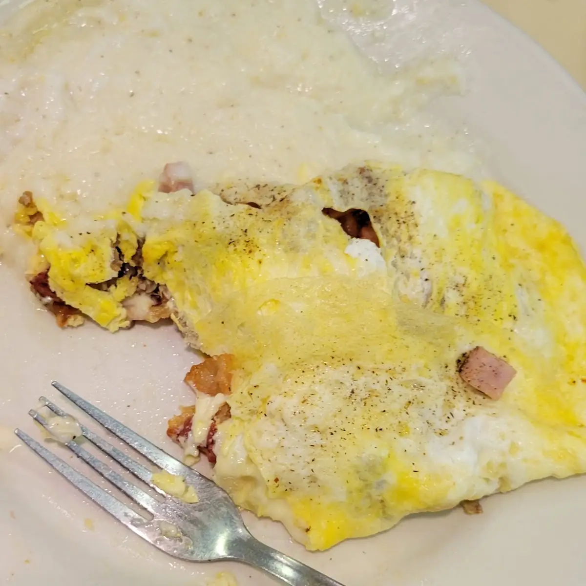 Triple Crown Omelet with Grits