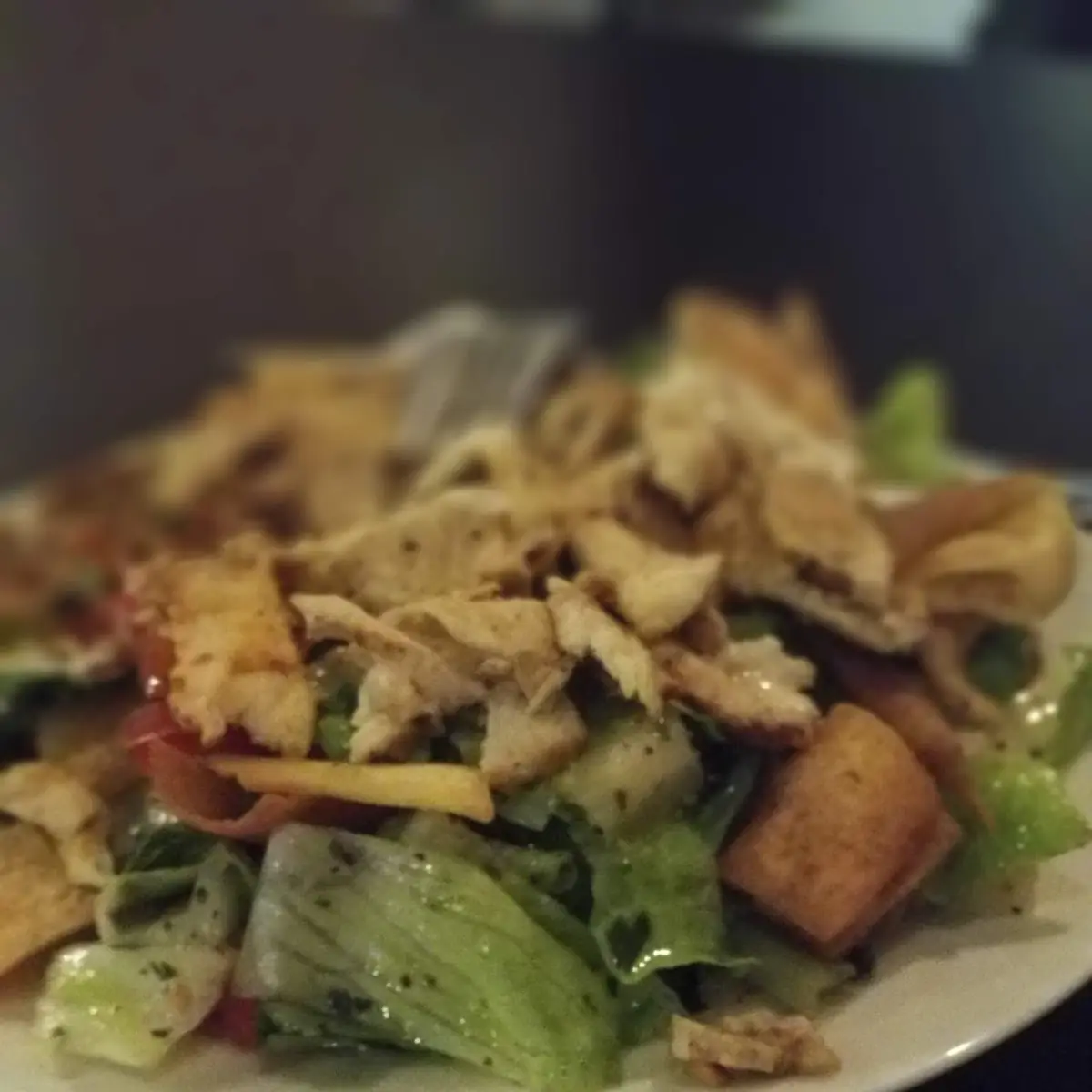 Fatoush Salad Chicken Shawarma, Aromas Café by 7Spices
