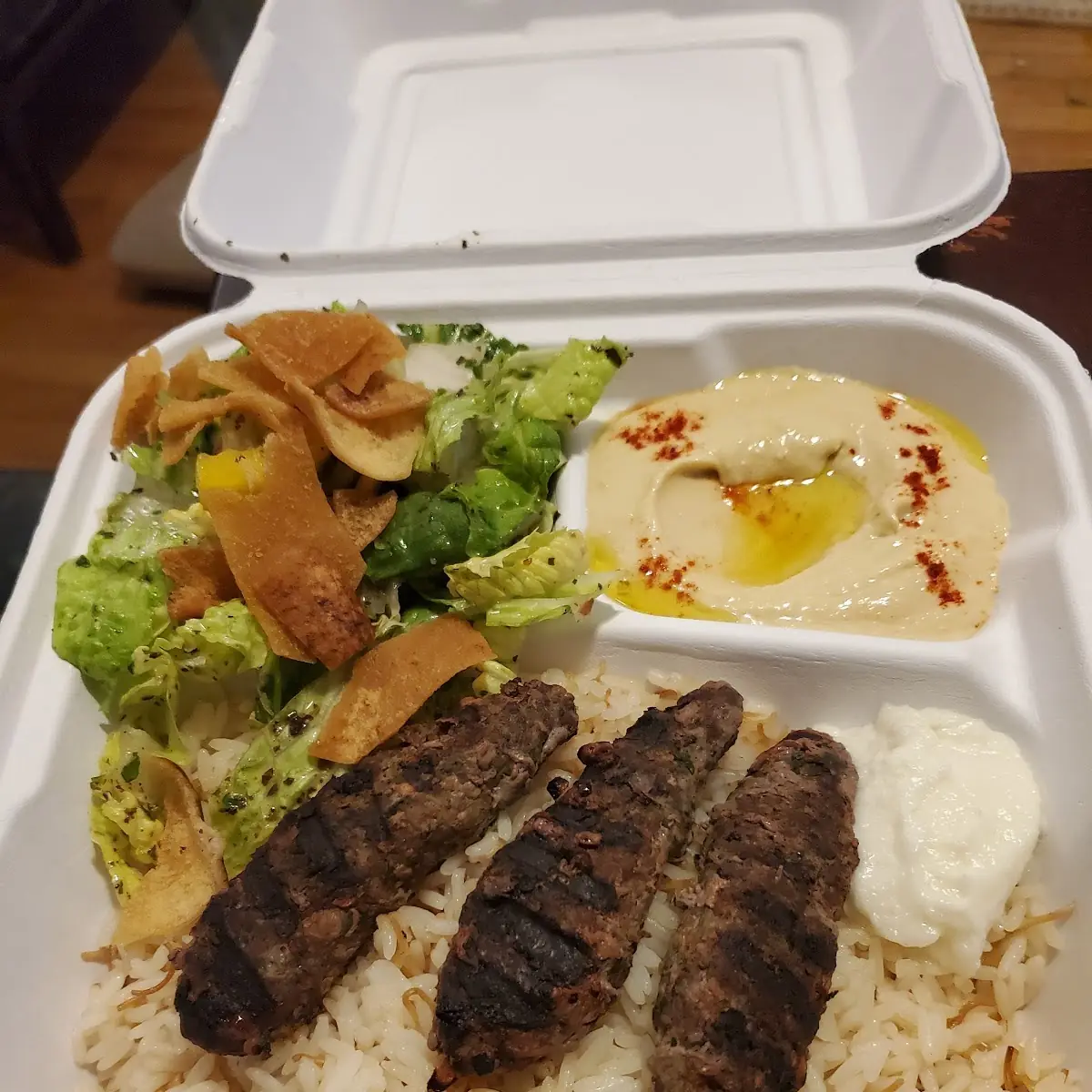 Shish Kafta Kabab Platter, Aromas Café by 7Spices