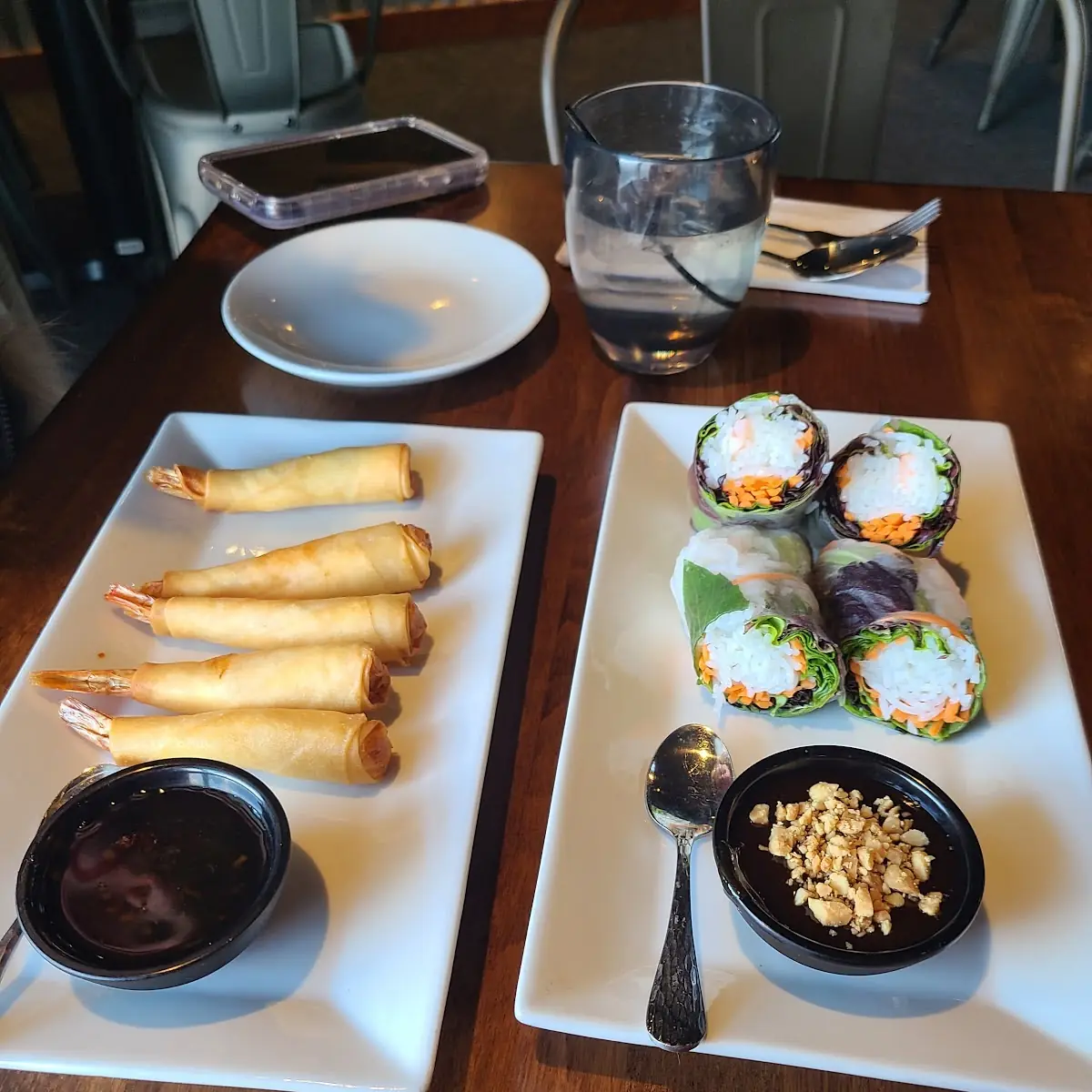 Shrimp Roll and Spring Roll