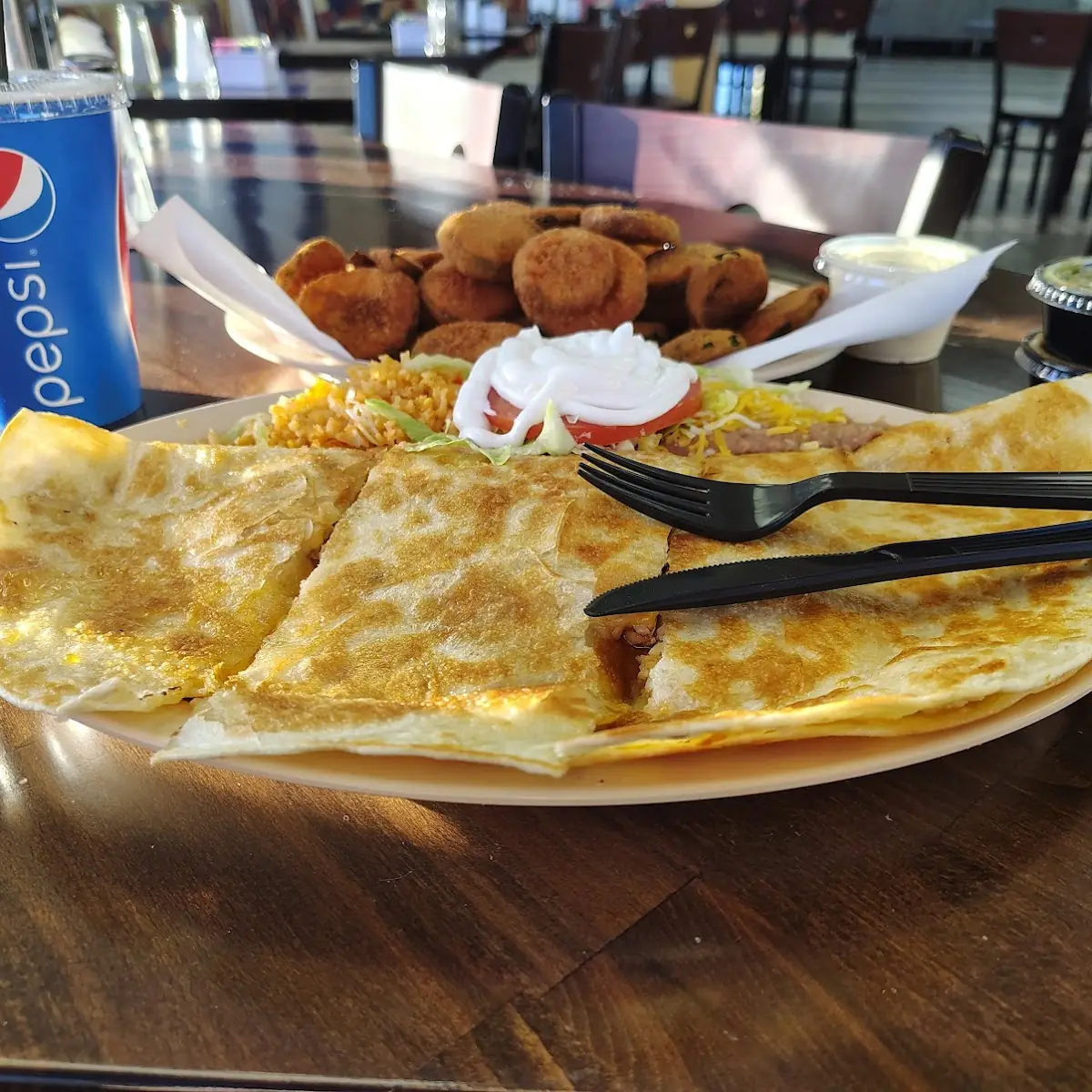 Chicken Quesadilla and Zucchini
