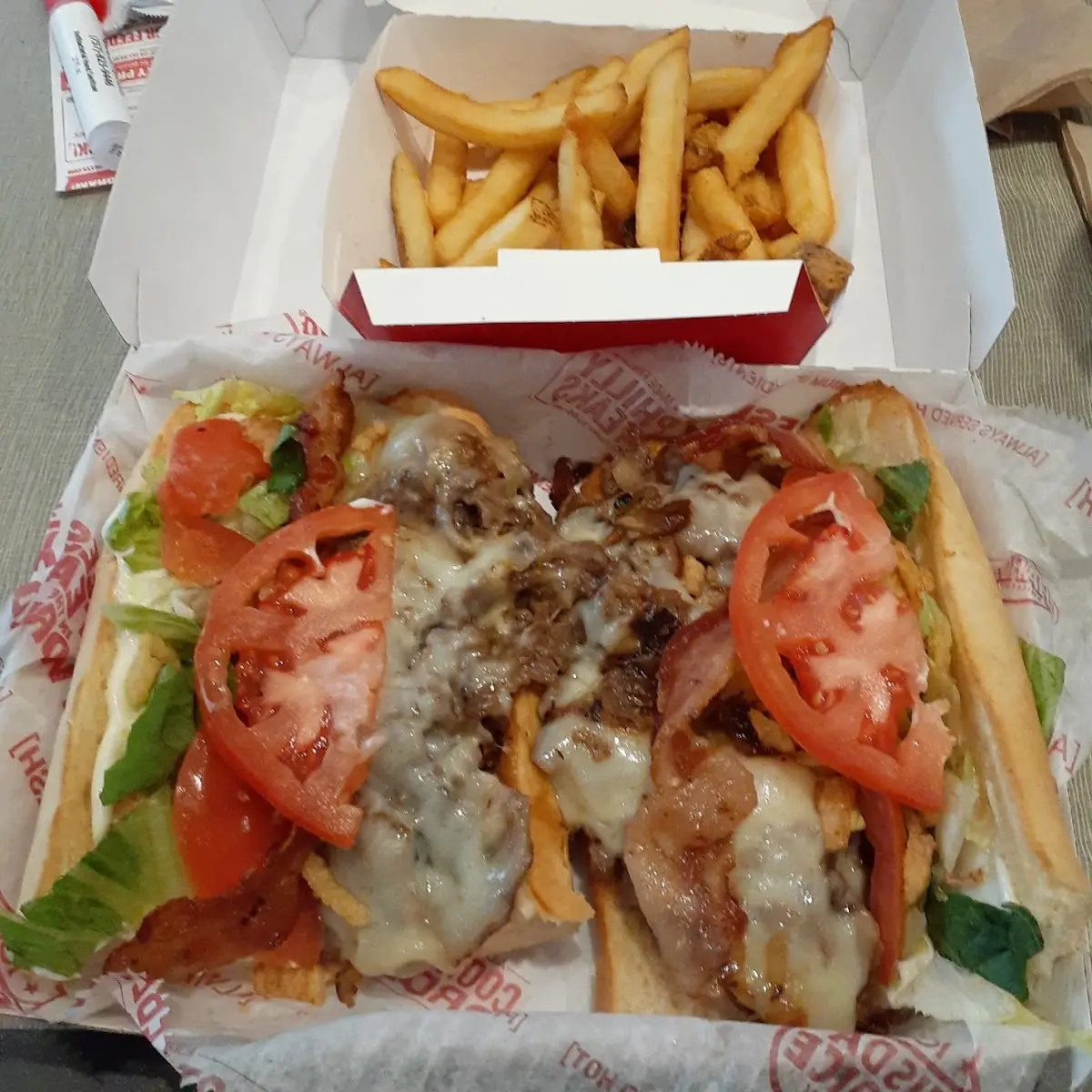 Large Prime Rib Barbecue Philly Cheesesteak