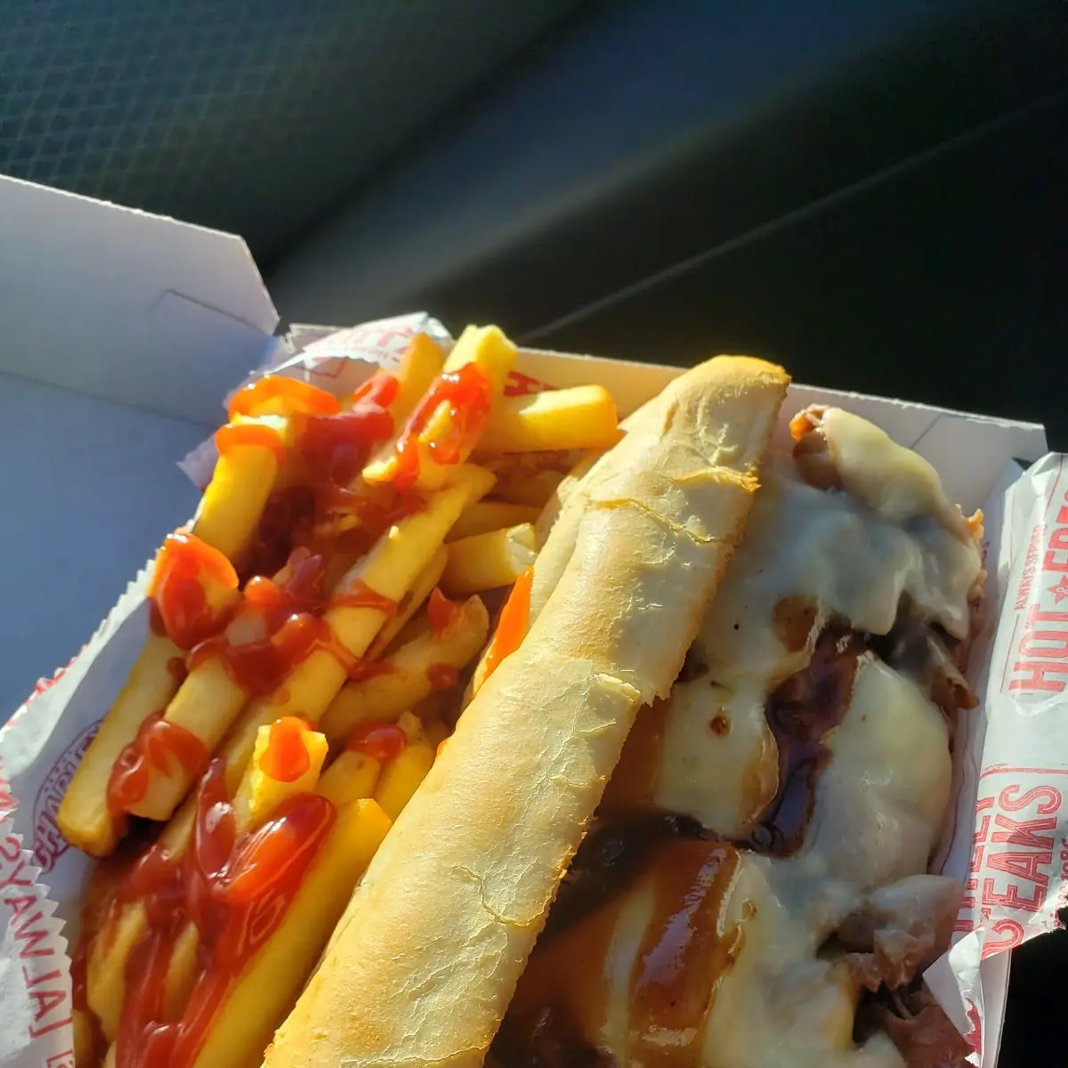 Steak and Cheese Sub with Fries