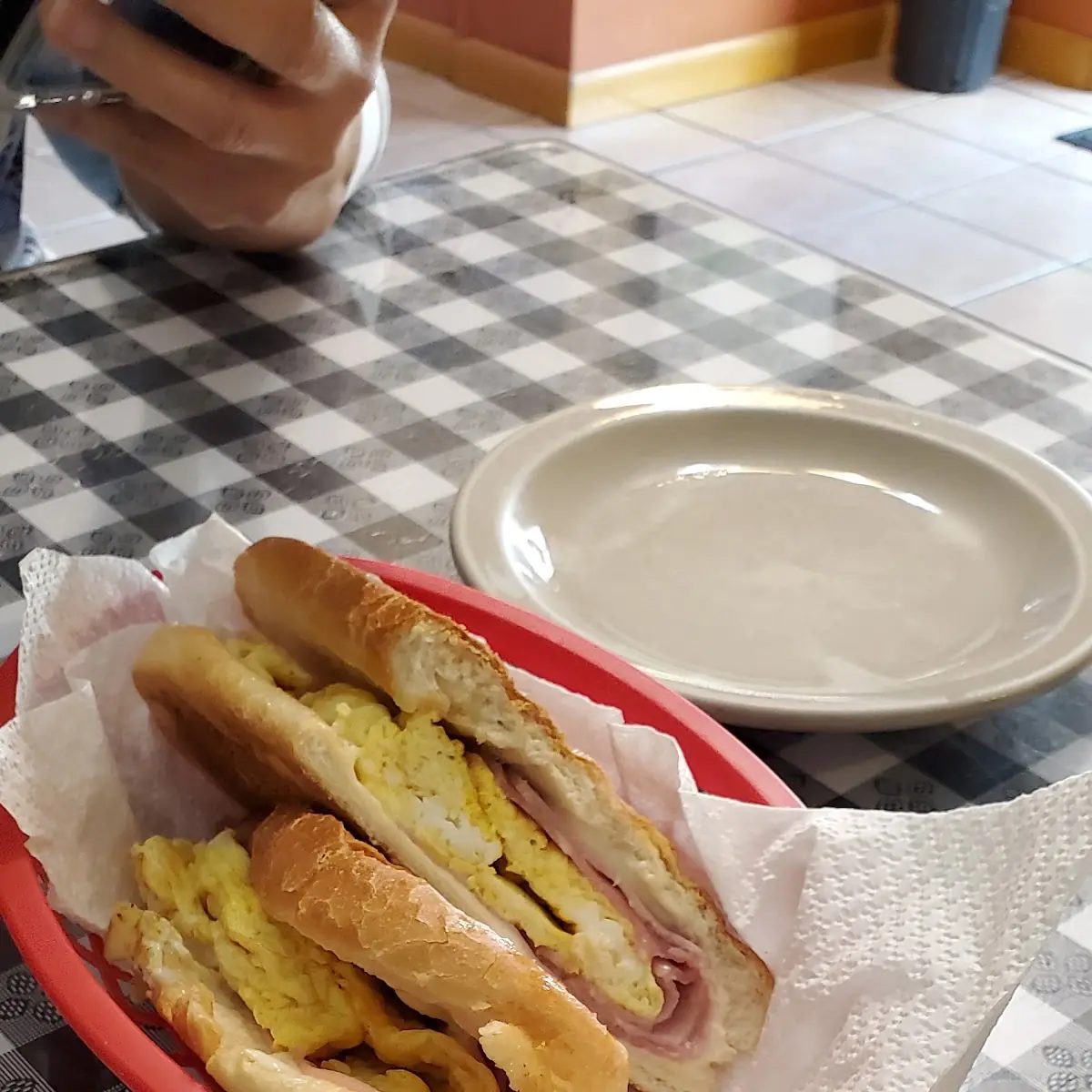 Ham Egg and Cheese Sandwich