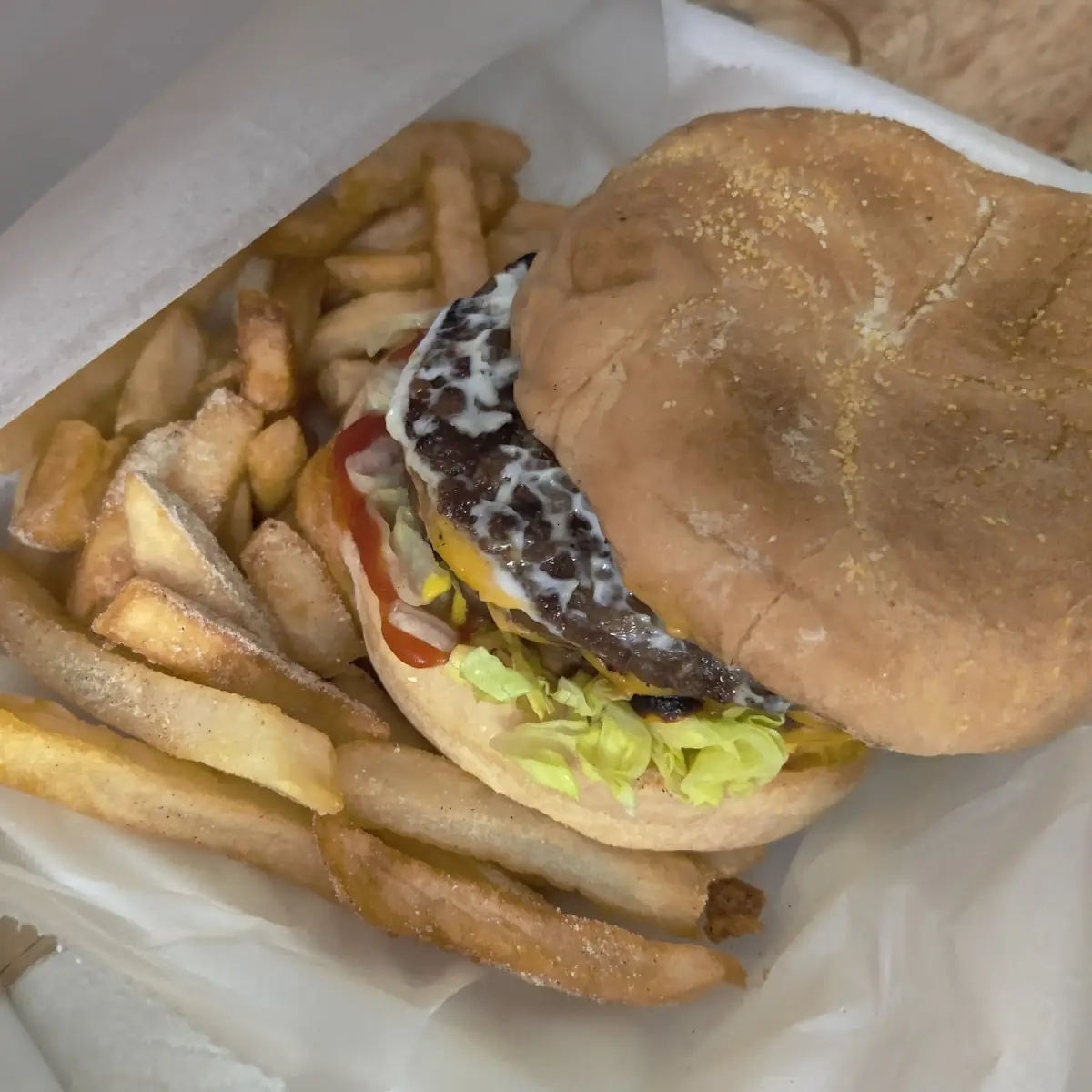 Double Cheeseburger and Fry