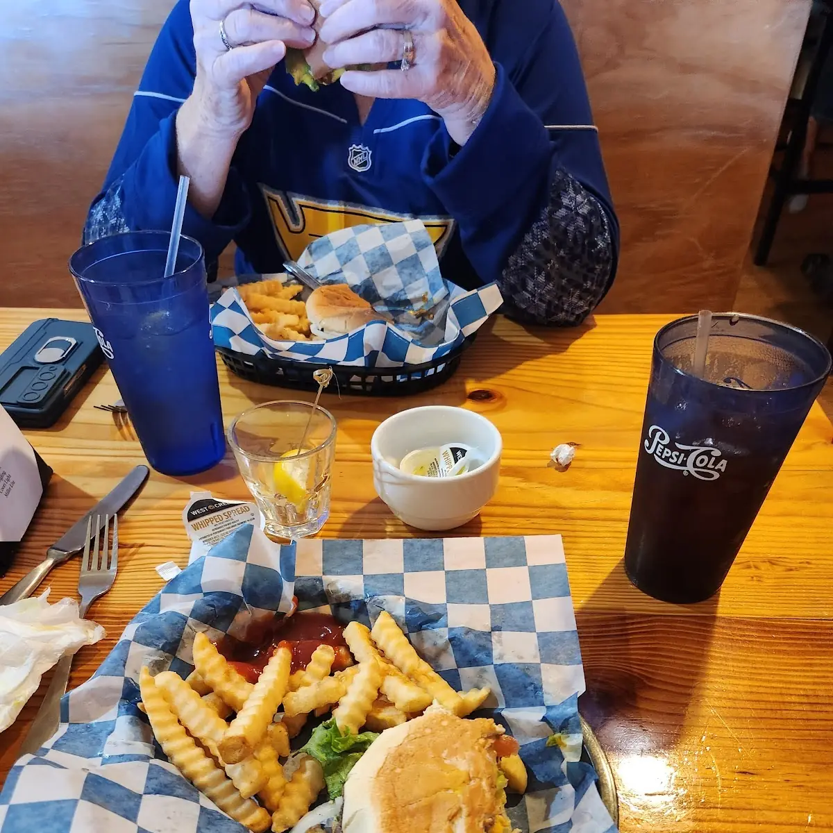 Cheese Burger and Fries