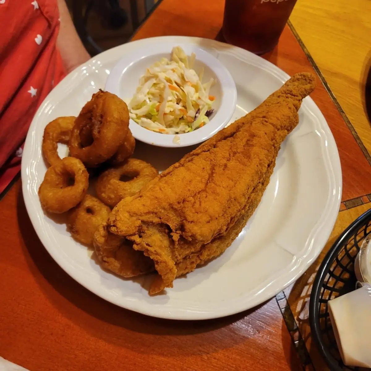 Red Drum with Onion Rings