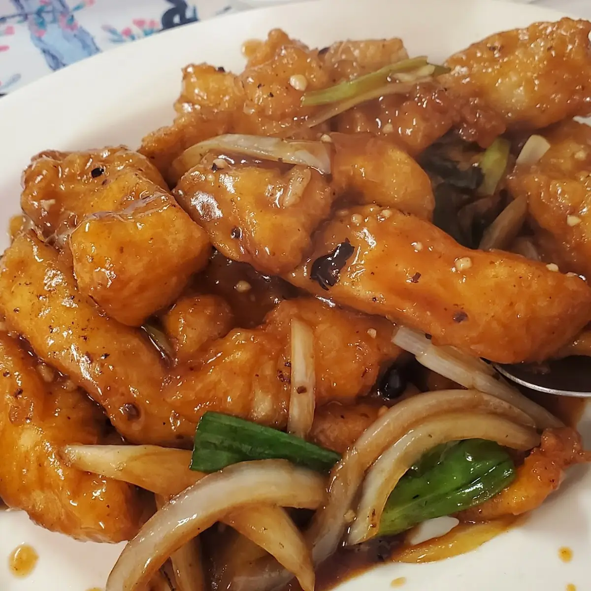 Fried Fish with Black Bean Sauce