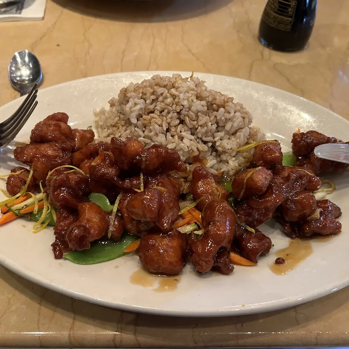 Orange Chicken with Brown Rice