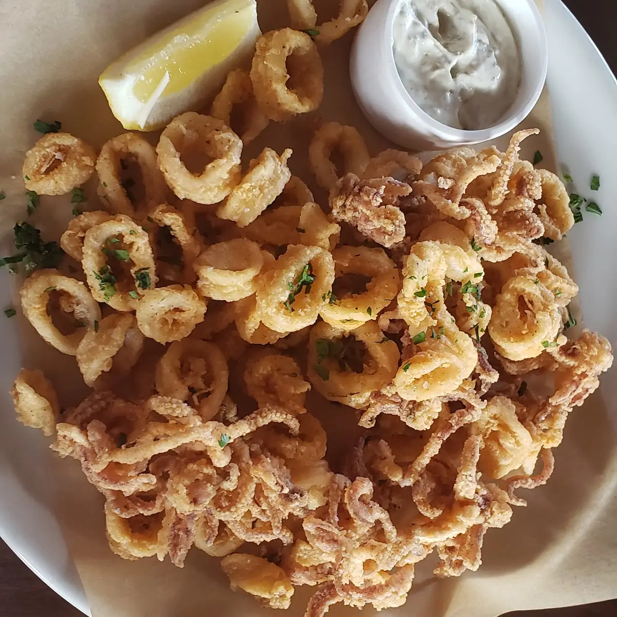 Fried Calamari with Lemon Caper Aioli
