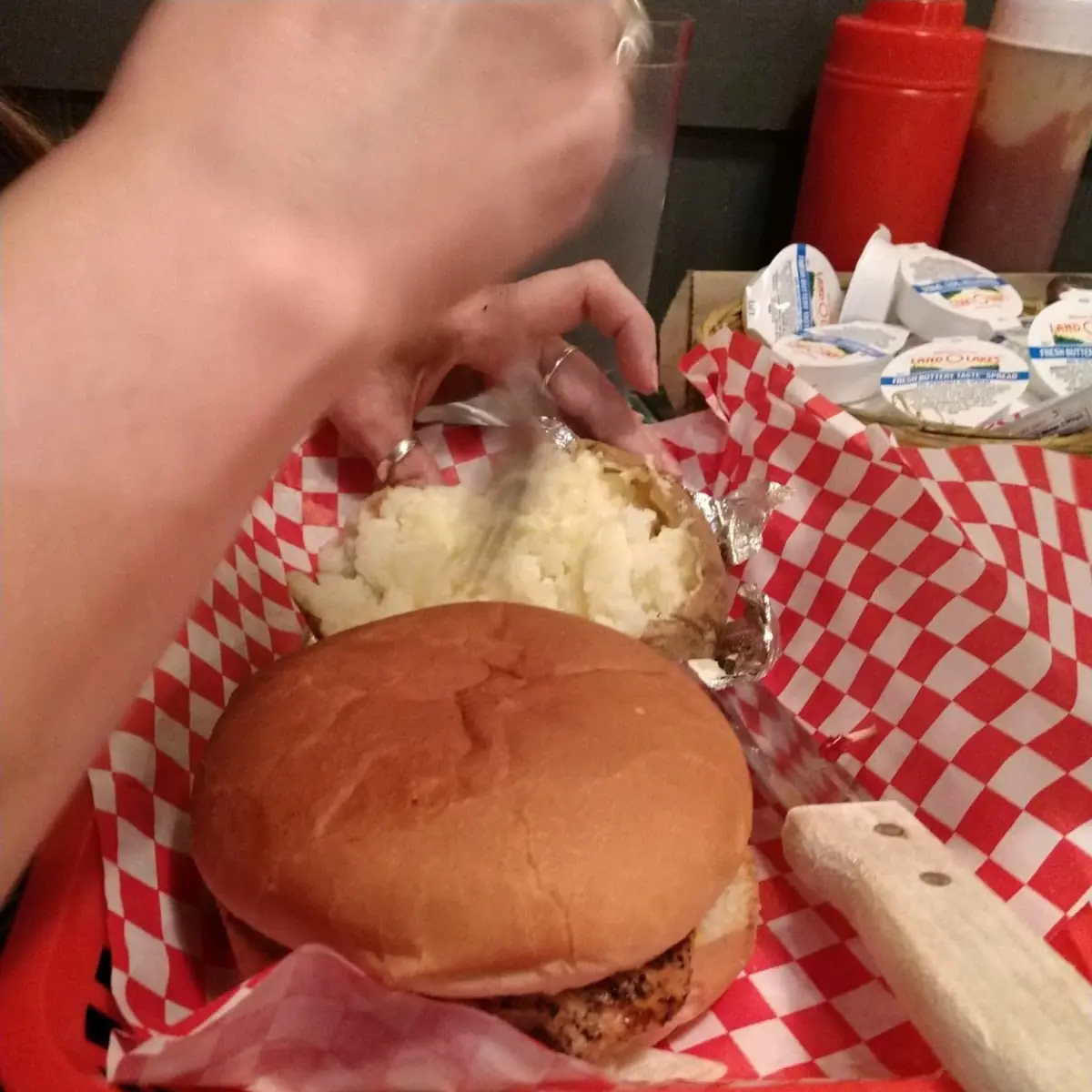 Hamburger and Baked Potato