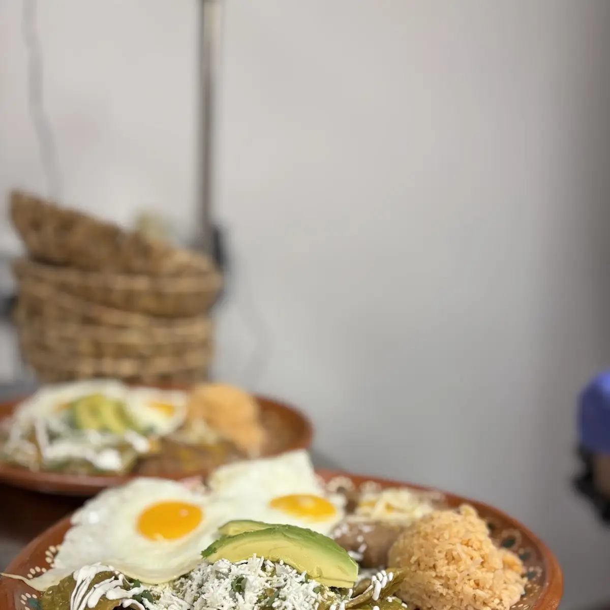 Green Chilaquiles with Sunny Side Eggs