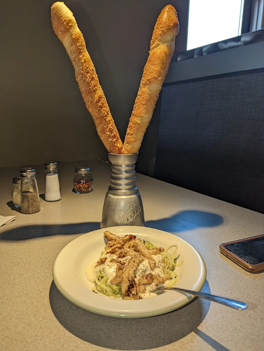 Chicken Alfredo with Bread Twists