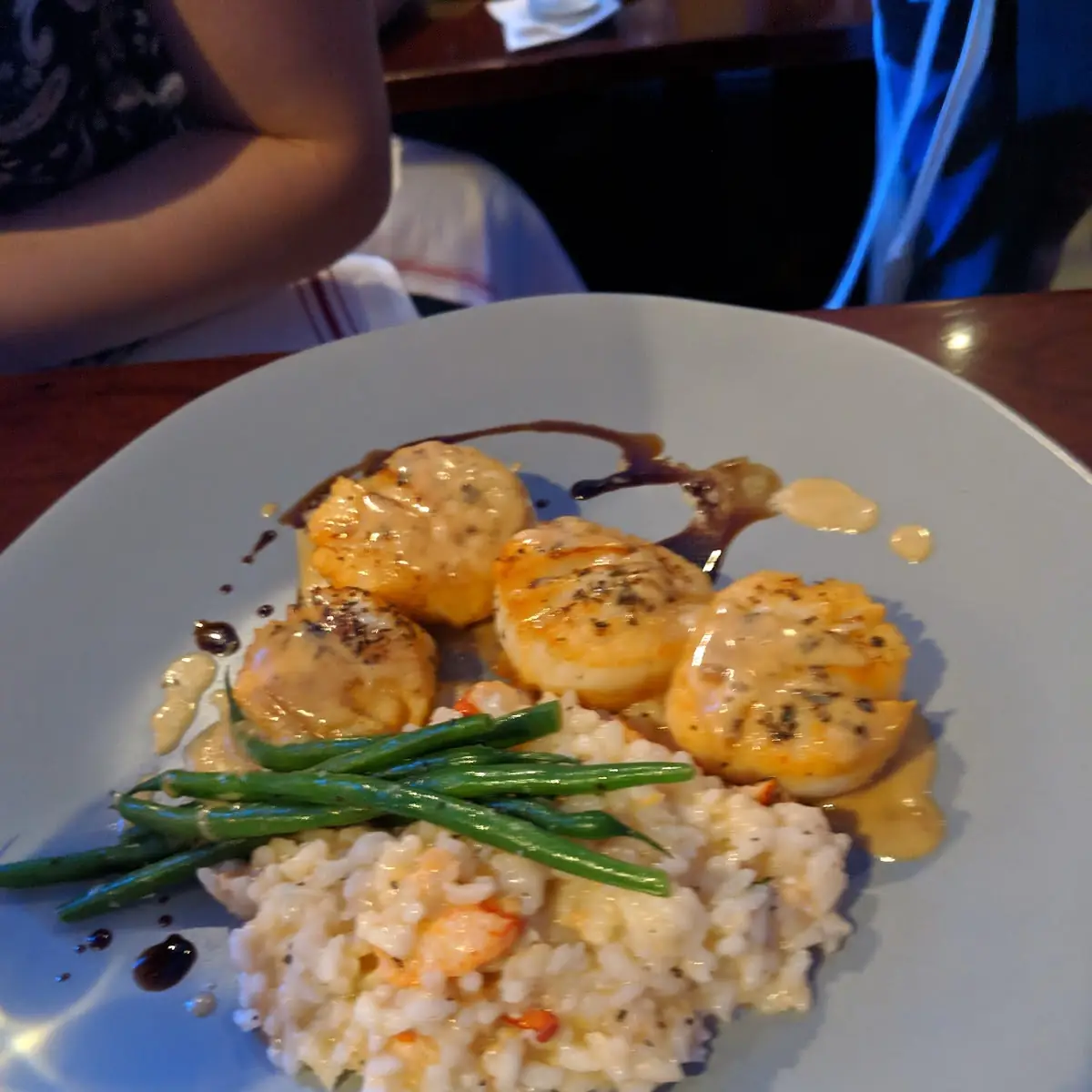 Seared Scallops Blood Orange Burro Lobster Risotto