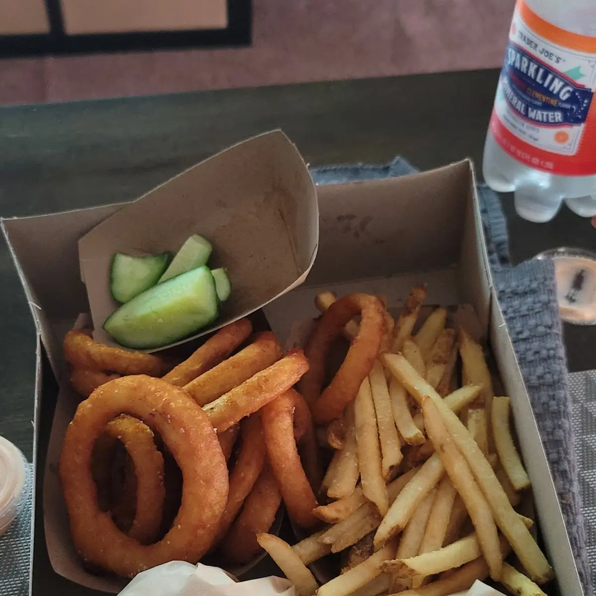 Onion Rings Fries Pickles