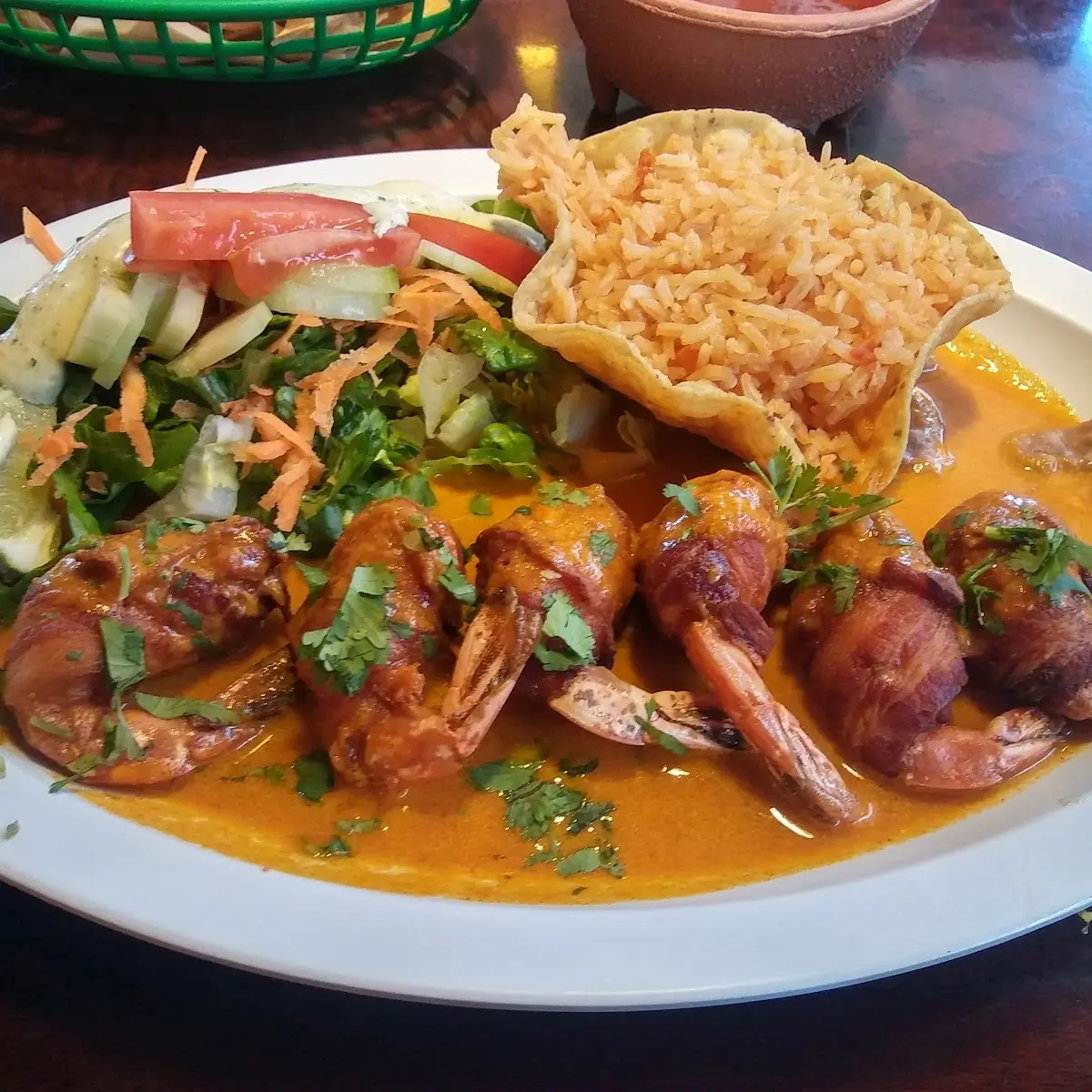 Bacon Wrapped Shrimp Platter