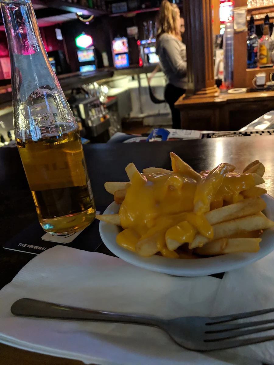 Cheese Fries with High Life Chaser