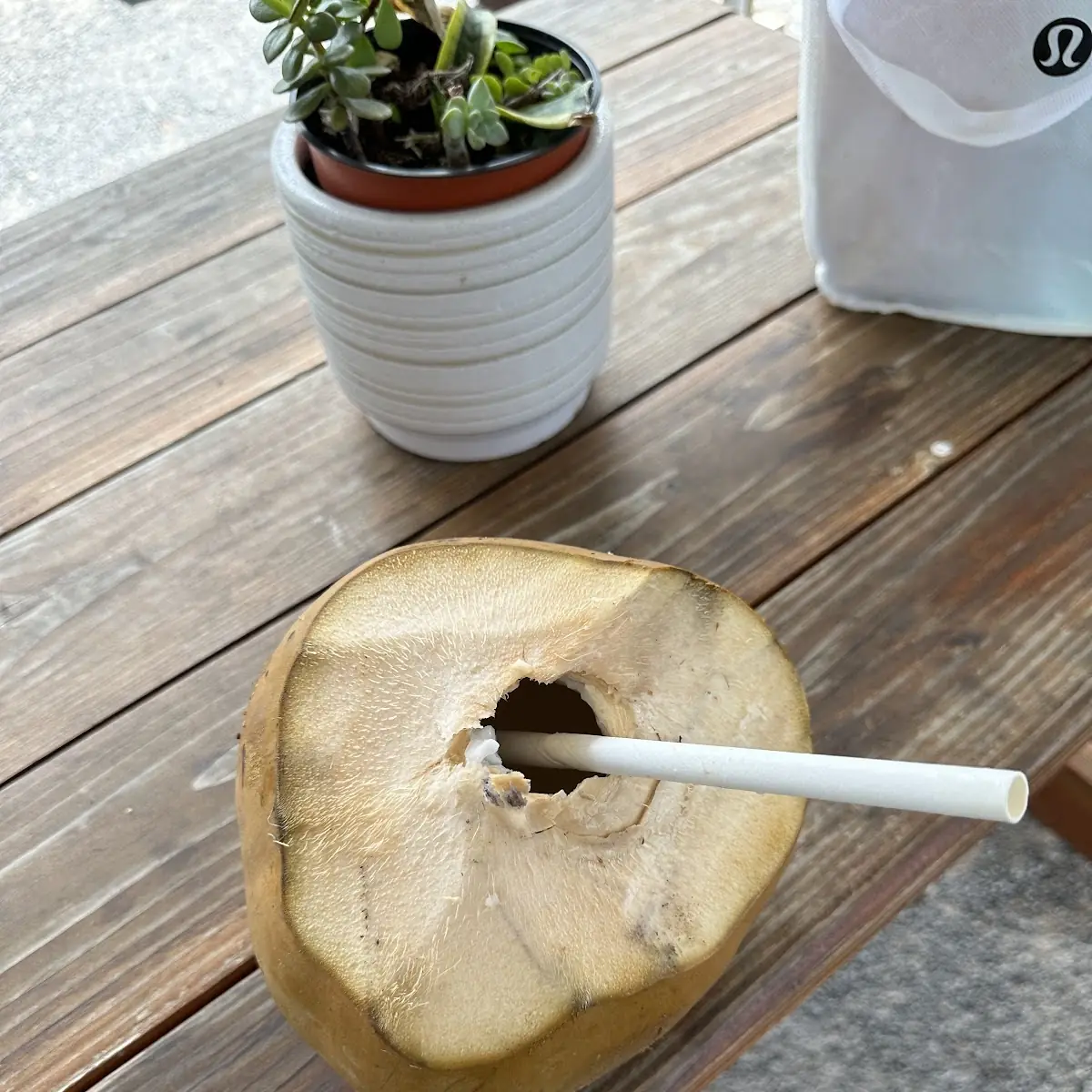 Fresh Cut Coconut