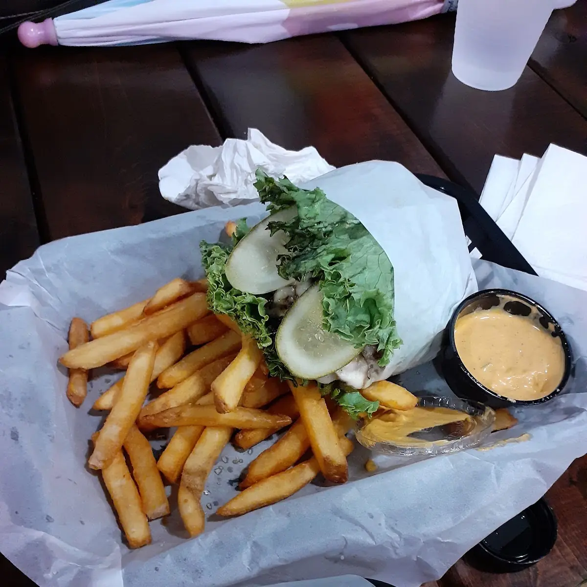 Fun Guy Burger in Lettuce Wrap
