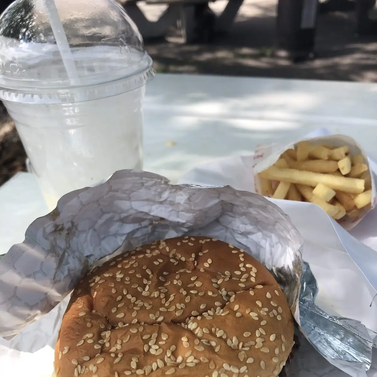 Cheeseburger and Fries Vanilla Shake