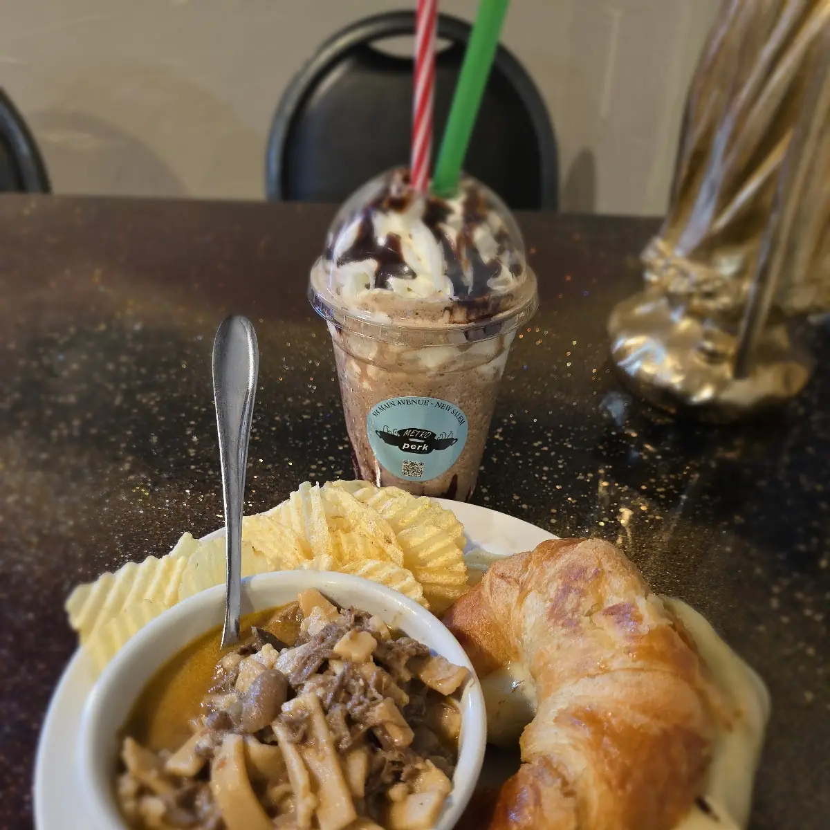 Beef Stroganoff with Roast Beef Sandwich