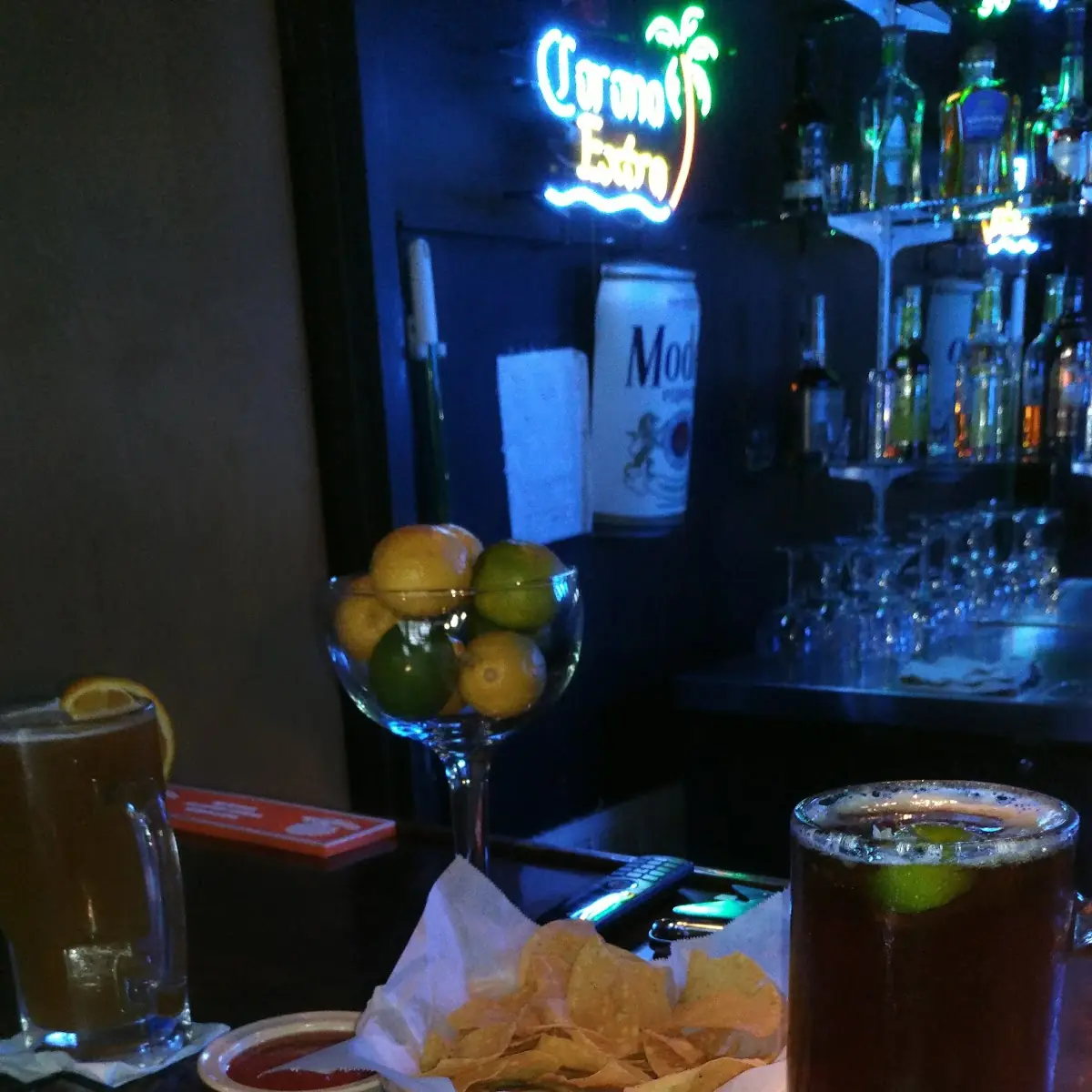 Chips and Salsa and Large Dos Equis