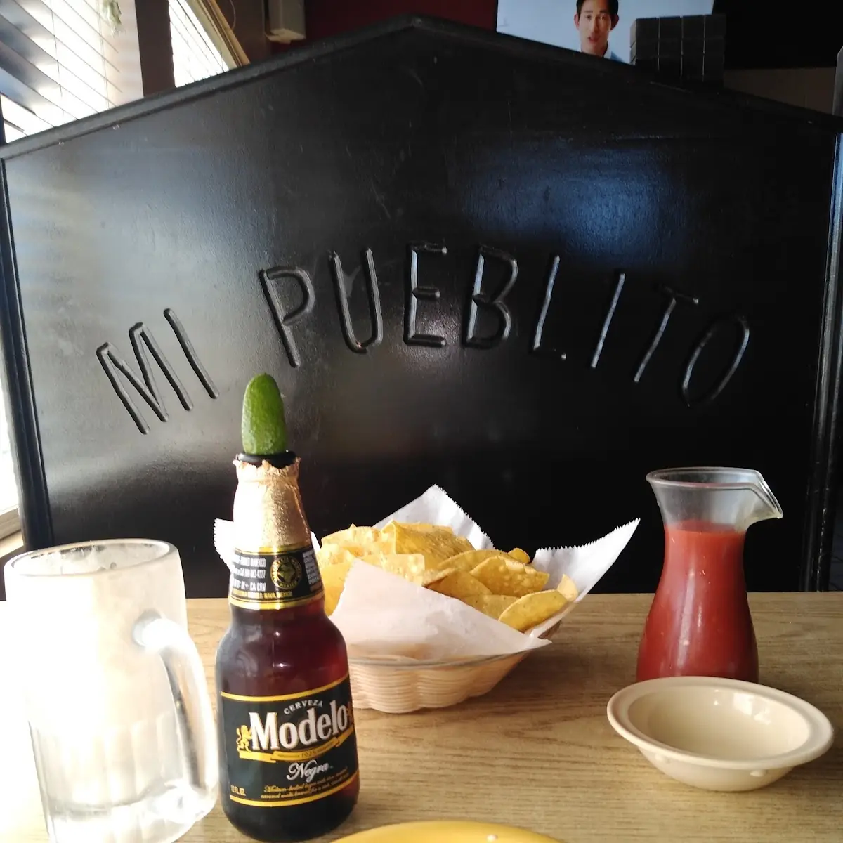 Negro Modelo Beer and Tortilla Chips