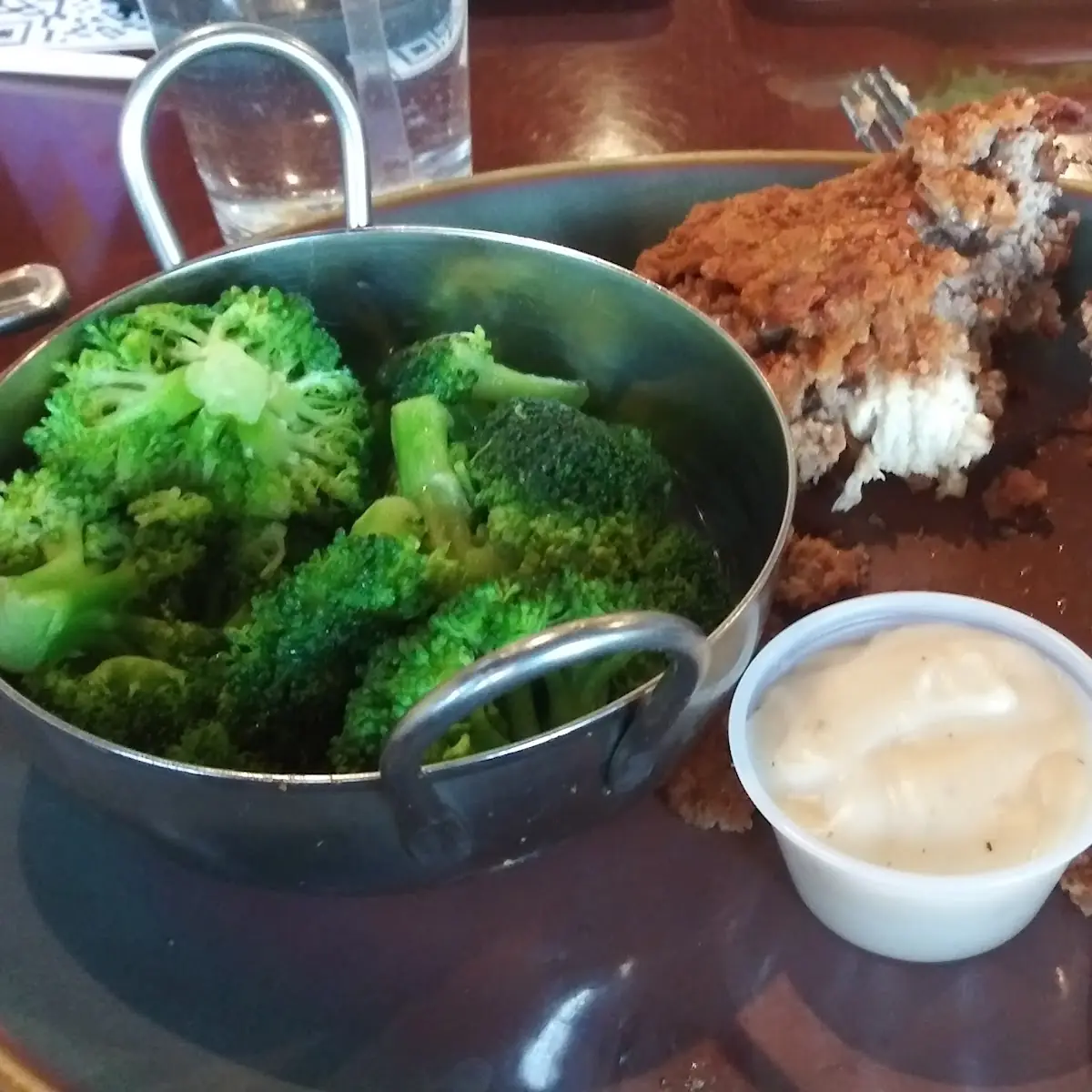 Chicken Fried Steak Steamed Broccoli