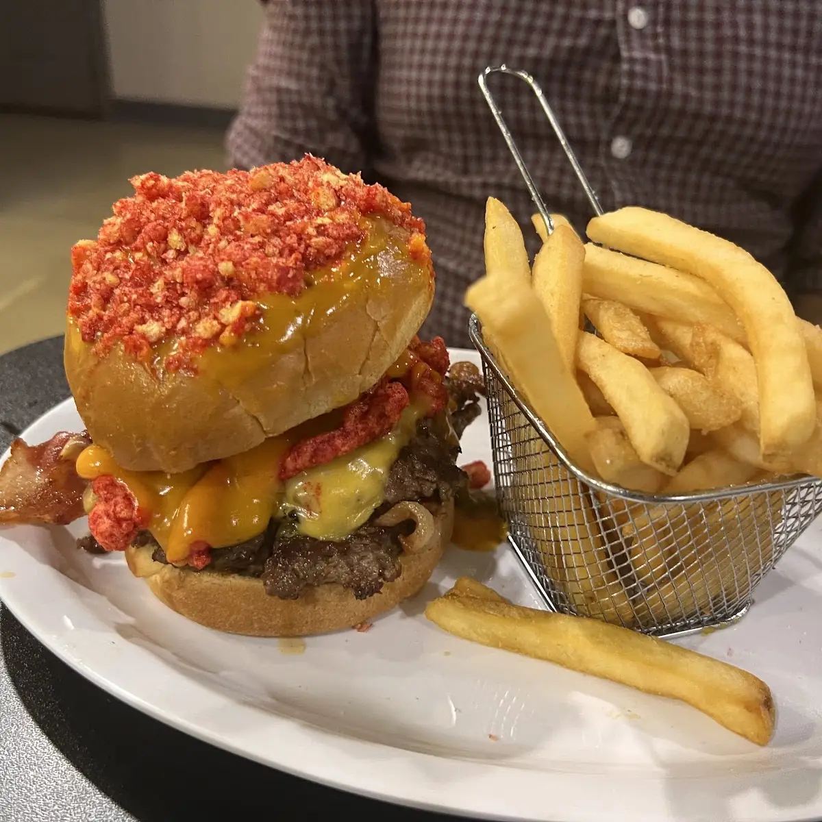 Hot Cheetos Burger