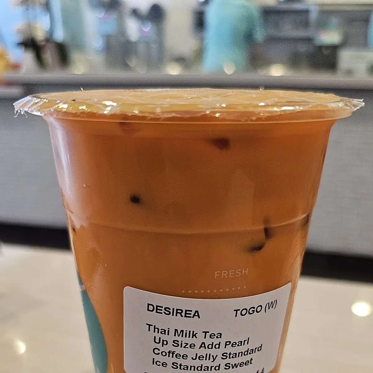 Thai Tea with Pearls & Coffee Jelly