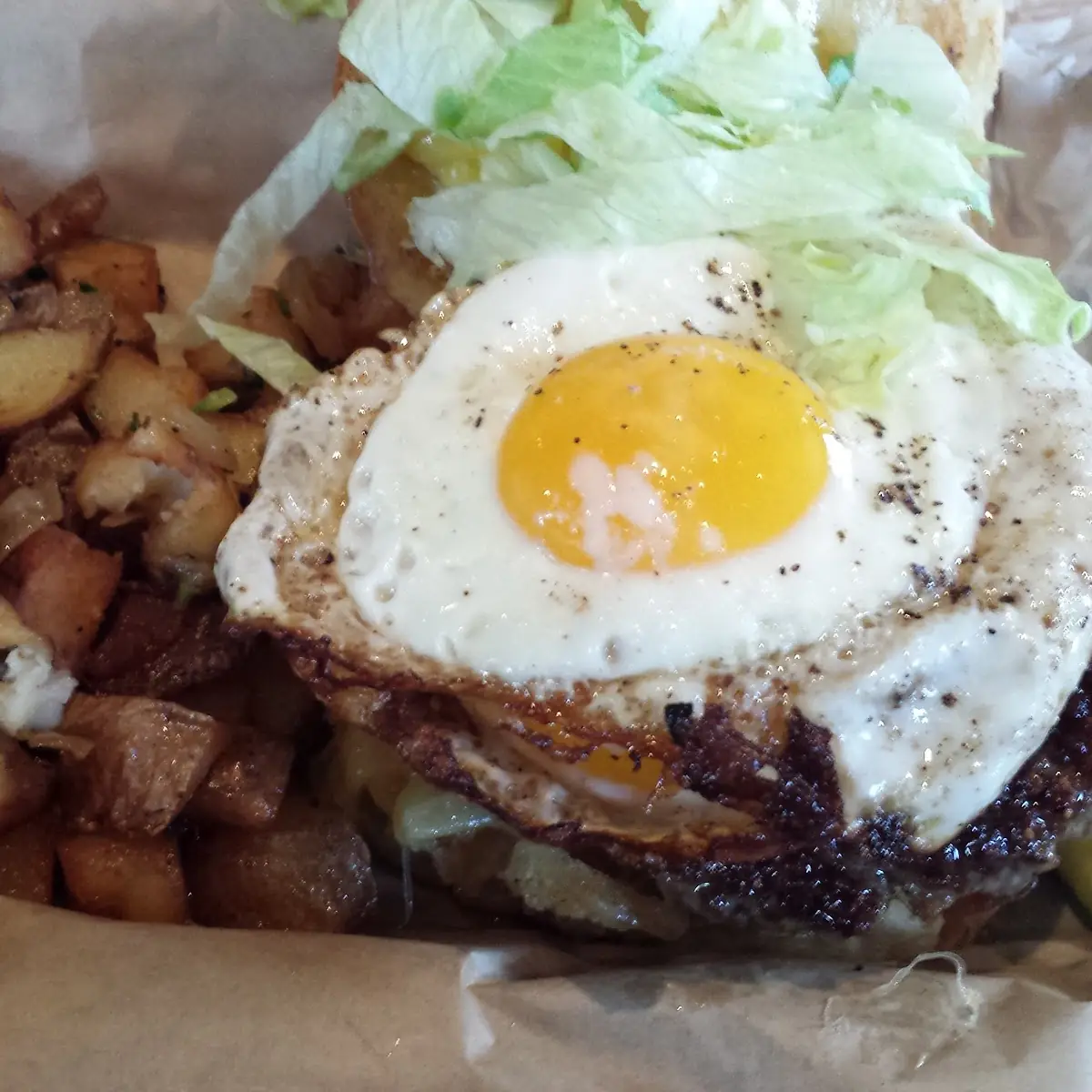 Fries w Beer Cheese and Egg