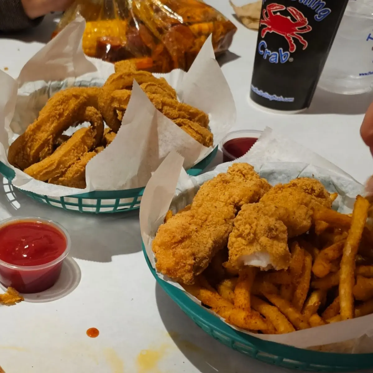 Fried Catfish Basket & Calamari Rings