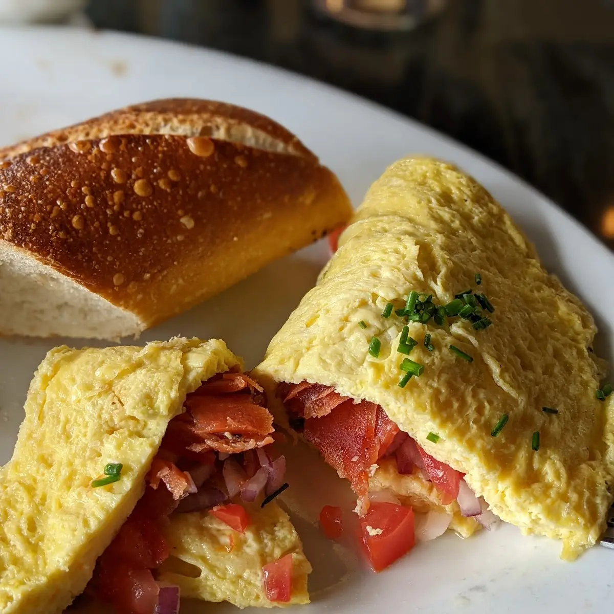 Salmon Cream Cheese Omelette