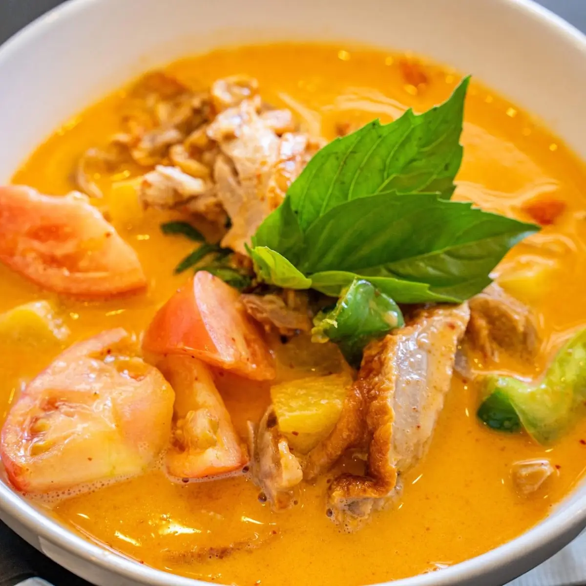 Red Curry served with 1 Crispy Veg Roll