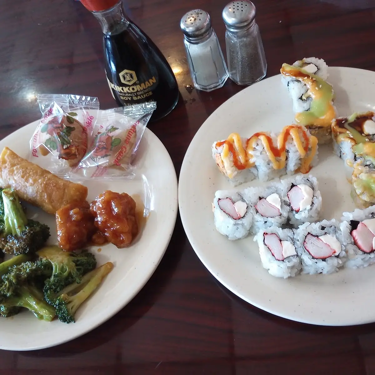 Sushi Broccoli and Egg Roll