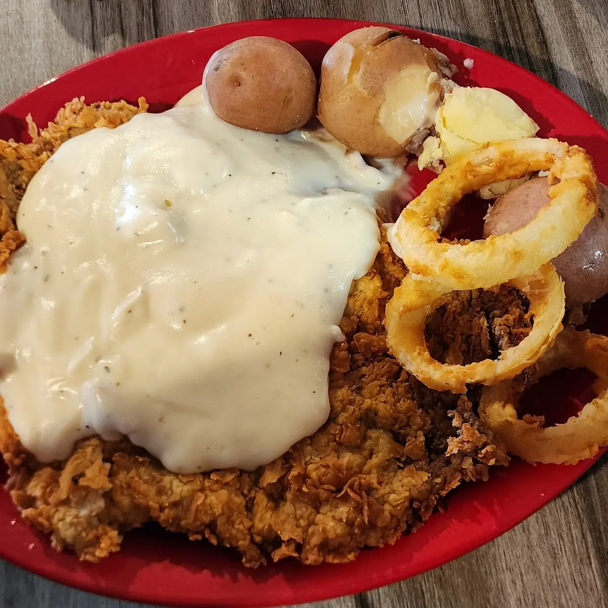 Country Fried Steak and Eggs