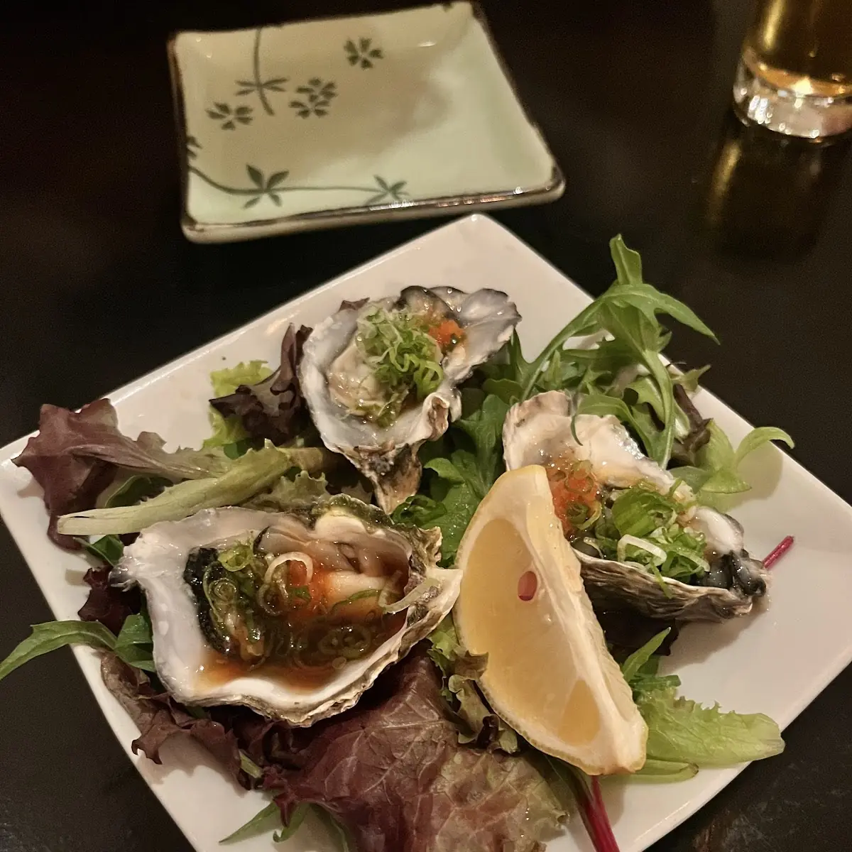 Half Shell Ponzu Oysters