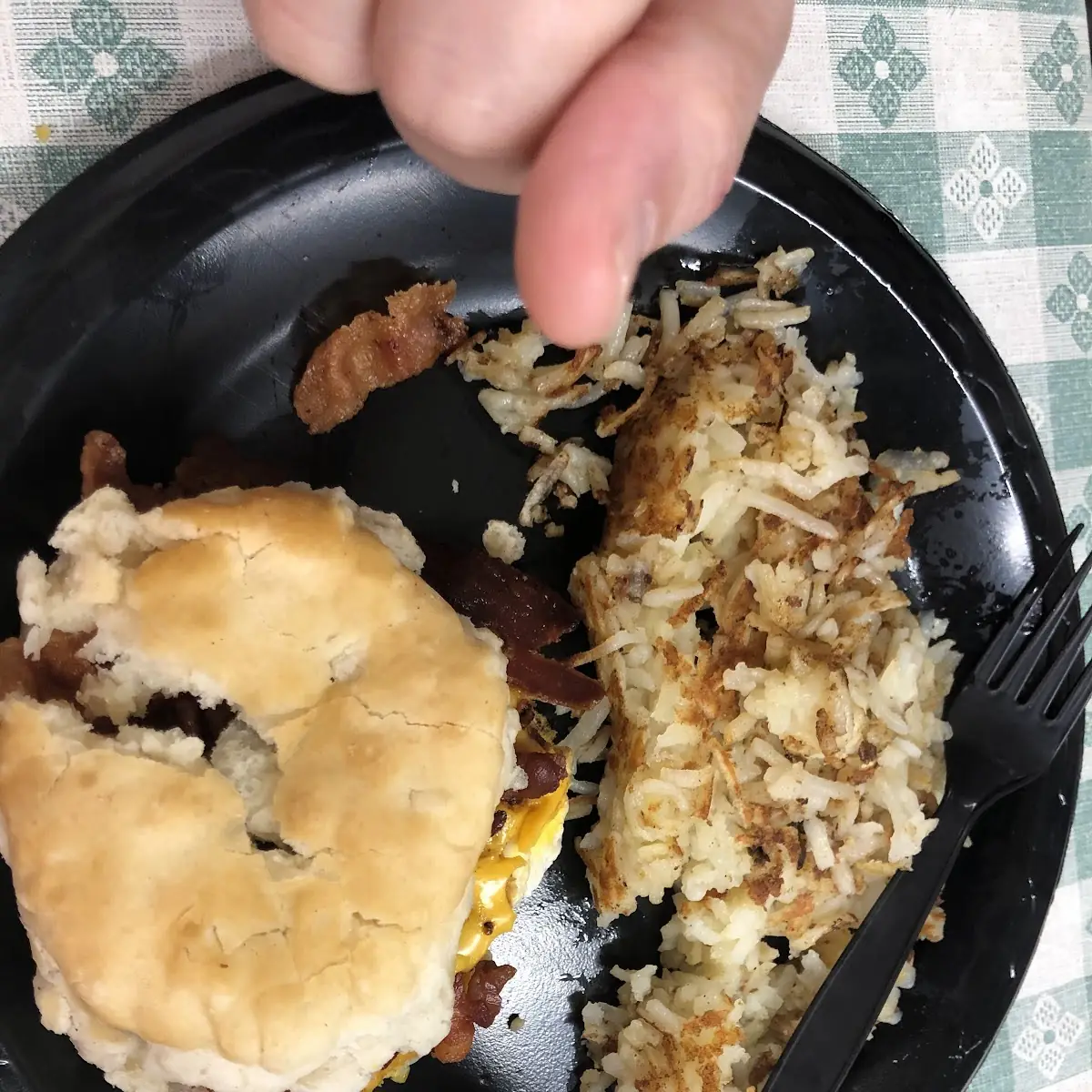 Biscuit and Hash Browns