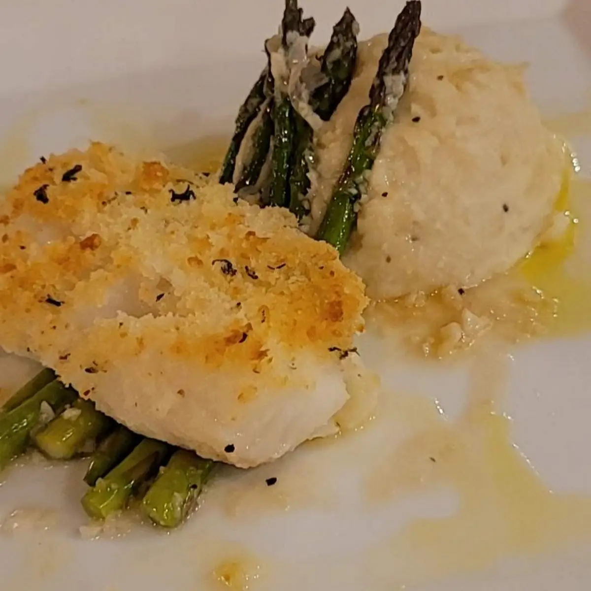 Cod Mashed Potatoes Asparagus