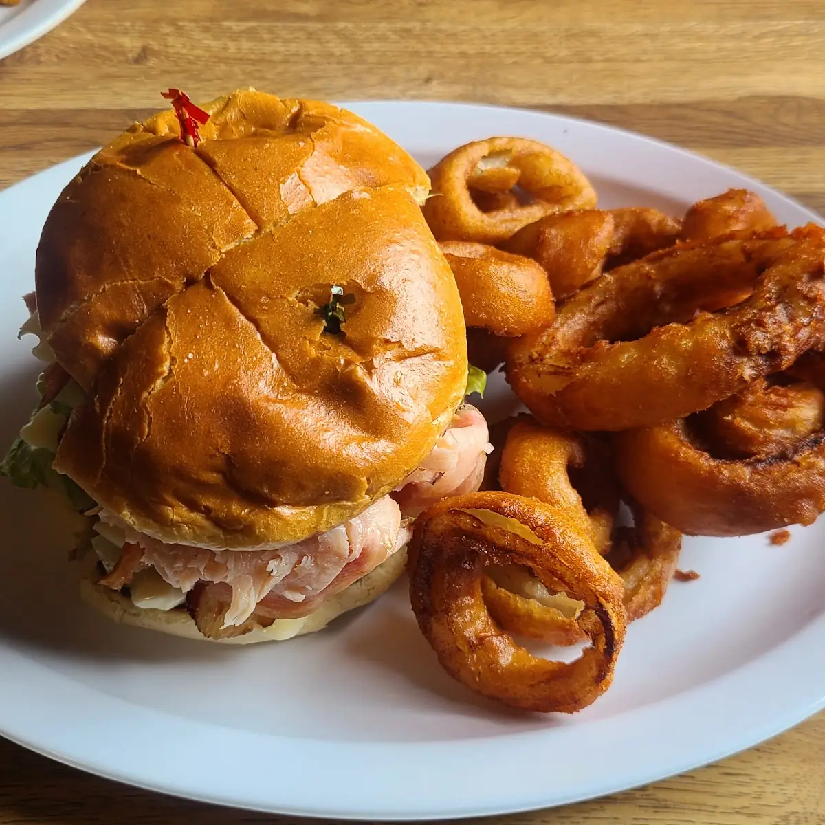 Double D Club with Onion Rings